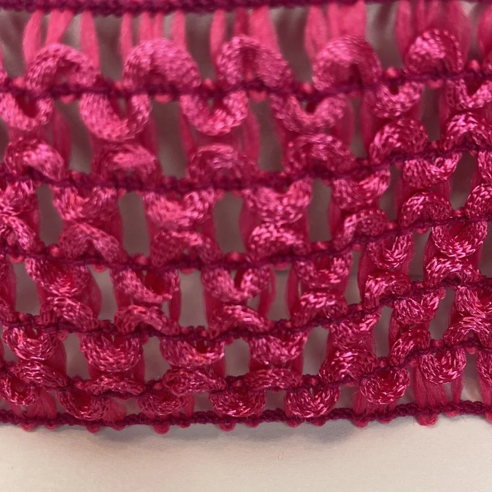 Light Purple Elastic Crochet Trim 1 3/4